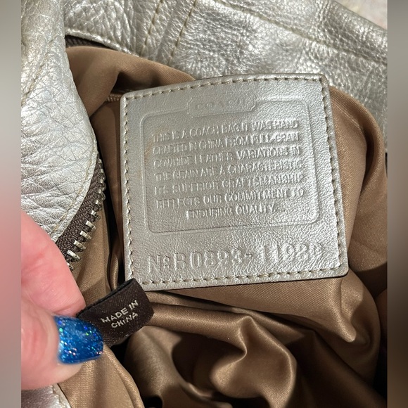 COACH THOMPSON Woven Metallic Juliette XL Bag # 11980 - Picture 11 of 13